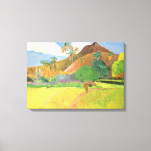 Impressão Em Tela Paisagem Taitiana, Montanhas Taiti, Paul Gauguin