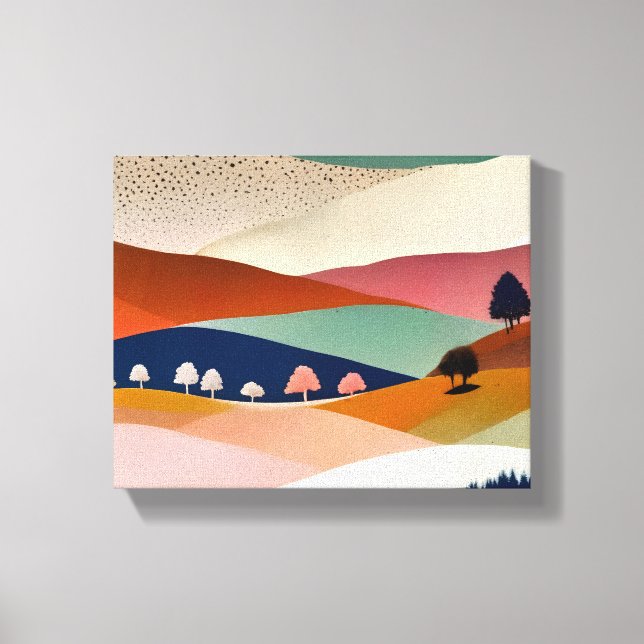 Impressão Em Tela Paisagem Texturizada (Frente)