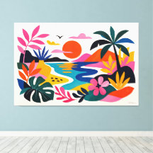 Paisagem tropical retrô moderna