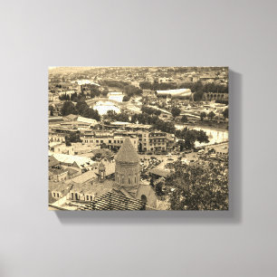 Impressão Em Tela Paisagem Urbana Arquitetura Vista da Cidade de Tbi