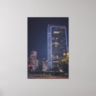 Impressão Em Tela Paisagem Urbana da Cidade de San Francisco à Noite