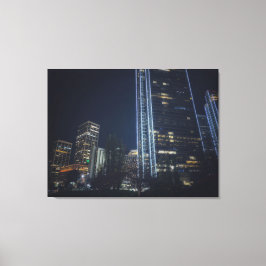 Impressão Em Tela Paisagem Urbana Noturna