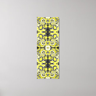 Impressão Em Tela Paisley Caleidoscope Amarelo e Preto