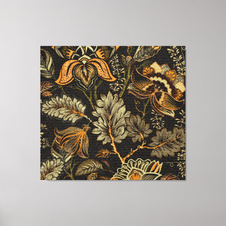 Impressão Em Tela Paisley floral indiano, padrão étnico uniforme.