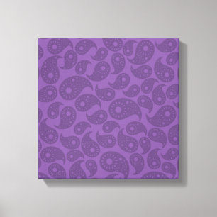 Impressão Em Tela Paisley. roxo escuro