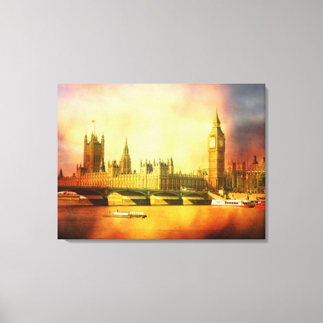 Impressão Em Tela Palácio Westminster e Ponte (Frente)