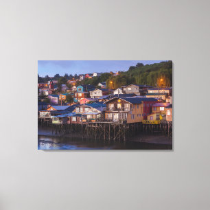 Impressão Em Tela Palafito costura casas, visão elevada