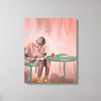 Impressão Em Tela Palavra Cruzada no Café Pintura