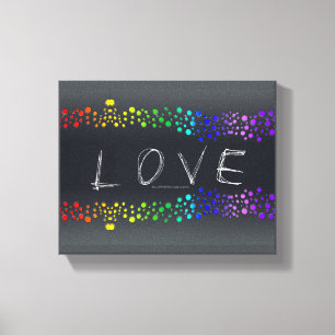 Impressão Em Tela Palavra de amor rabiscada de SlipperyJoe gradiente