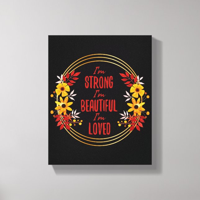 Impressão Em Tela Palavras de motivação gratificantes para o sucesso (Frente)