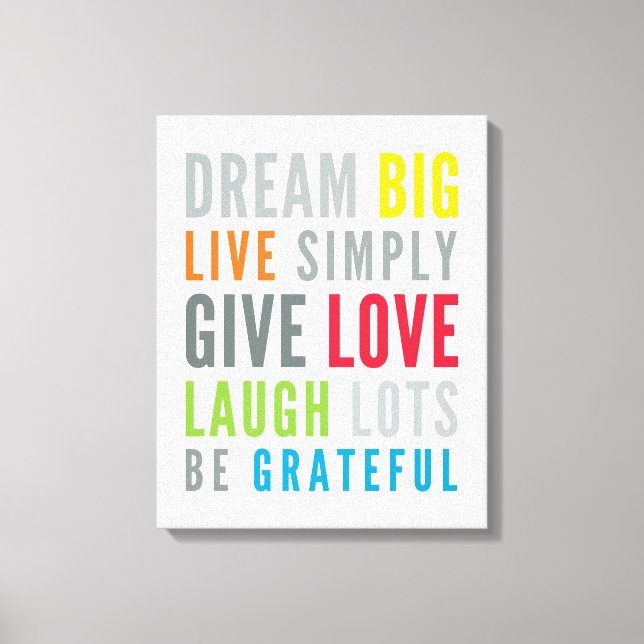 Impressão Em Tela PALAVRAS MOTIVACIONAIS A AMAR PELA tipografia mode (Frente)