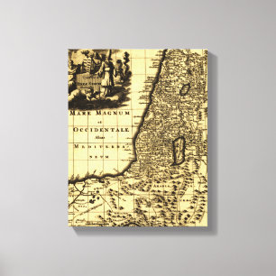 Impressão Em Tela PalestinePanoramic MapPalestine