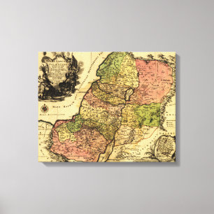 Impressão Em Tela PalestinePanoramic MapPalestine 5