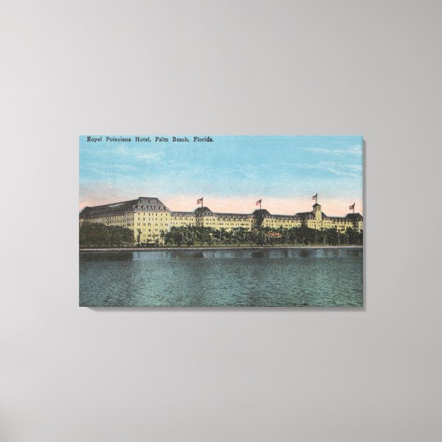 Impressão Em Tela Palm Beach, FL - Ext.View da Royal Poinciana (Frente)