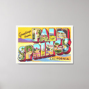 Impressão Em Tela Palm Primaveras California CA - Cartão postal gra