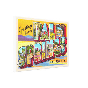 Impressão Em Tela Palm Primaveras California CA - Cartão postal gran