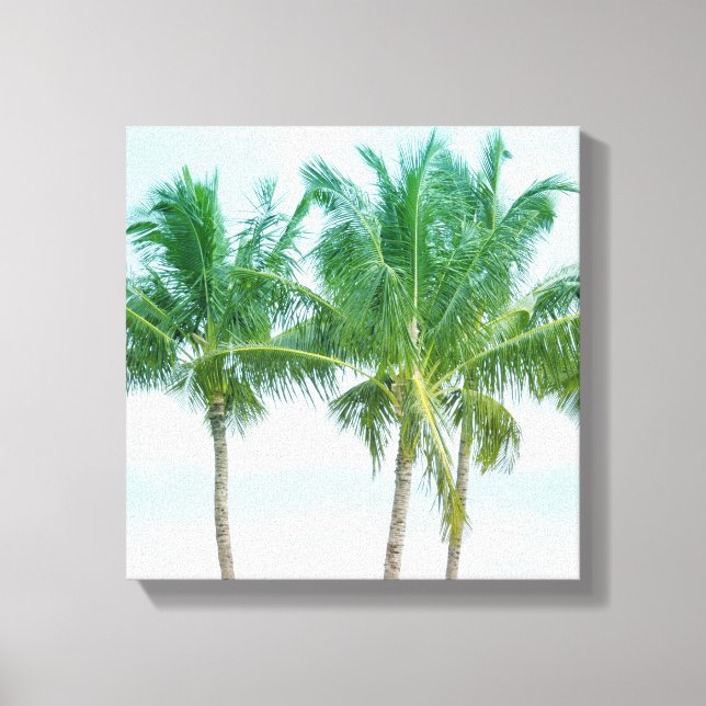 Impressão Em Tela Palm Trees do Havaí (Frente)