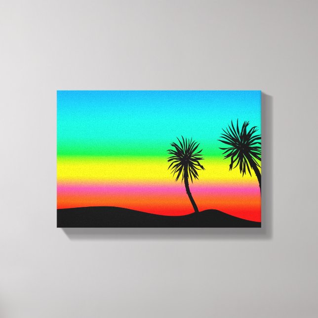Impressão Em Tela Palm Tress (Frente)