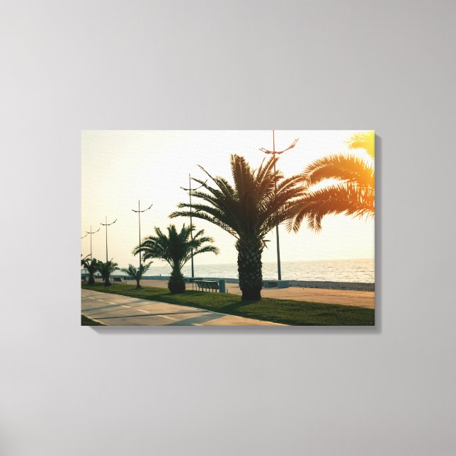 Impressão Em Tela Palmas em Batumi Georgia (Frente)