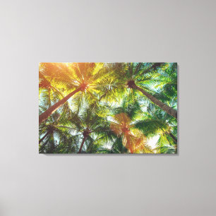 Impressão Em Tela Palmeiras do coco na praia
