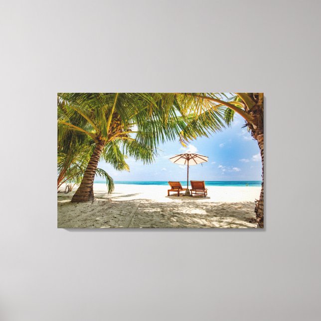 Impressão Em Tela Palmeiras | Moody Sky (Frente)