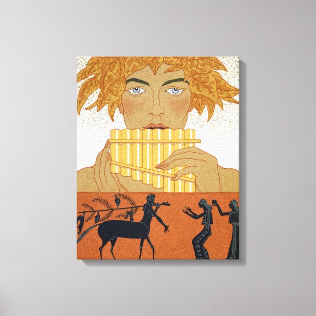 Impressão Em Tela Pan Piper, ilustração de Les Mythes de Paul (Frente)