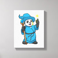 Panda como Feiticeiro com varinha mágica