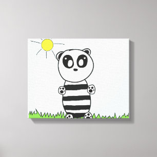 Impressão Em Tela Panda Crianças