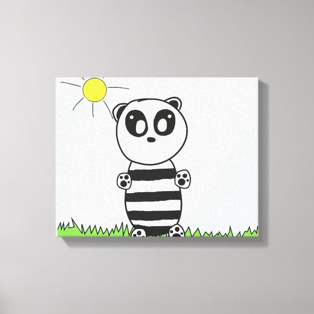 Impressão Em Tela Panda Crianças (Frente)
