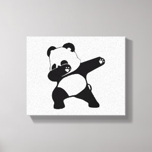 Impressão Em Tela Panda Dabbing, Panda engraçado dança dab
