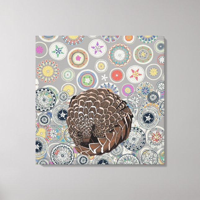 Impressão Em Tela pangolin mandala (Frente)