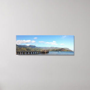 Impressão Em Tela Panorama da baía de Hanalei