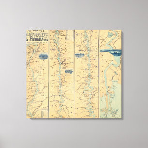 Impressão Em Tela Panorama do vale de Mississippi