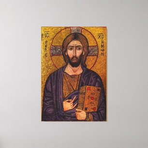 Impressão Em Tela Pantokrator do Cristo Bizantino