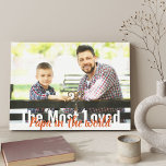 Impressão Em Tela Papa mais amado no mundo Foto violada<br><div class="desc">Crie sua canvas personalizada moderna com uma de suas fotos favoritas. A tipografia moderna e sobredimensionada é totalmente editável e atualmente lê "O Papa mais amado do mundo". O modelo de fotografia está pronto para adicionar a sua imagem,  que é apresentada em formato paisagem.</div>