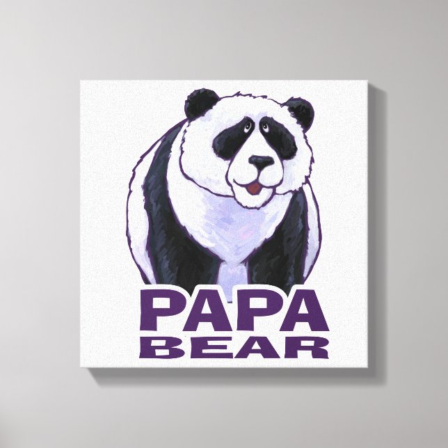 Impressão Em Tela Papa Panda Bear (Frente)