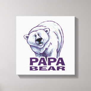 Impressão Em Tela Papa Polar Bear