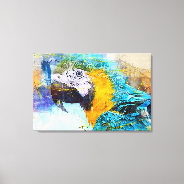 Impressão Em Tela Papagaio (Frente)