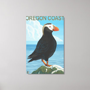 Impressão Em Tela Papagaio-do-mar adornado costa de Oregon