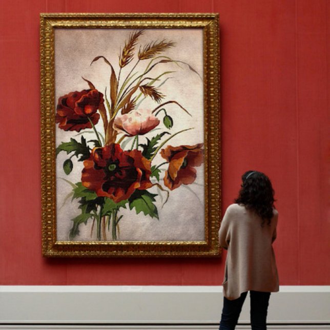 Impressão Em Tela Papagaios E Trigo Arte Botânica (Criador carregado)