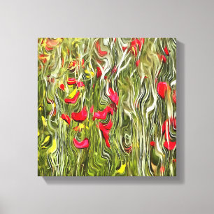 Impressão Em Tela Papagaios Envenenados Arte Abstrato surrealista