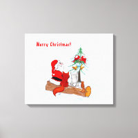 Papai Noel com Raposa e Esquilo do Coelho
