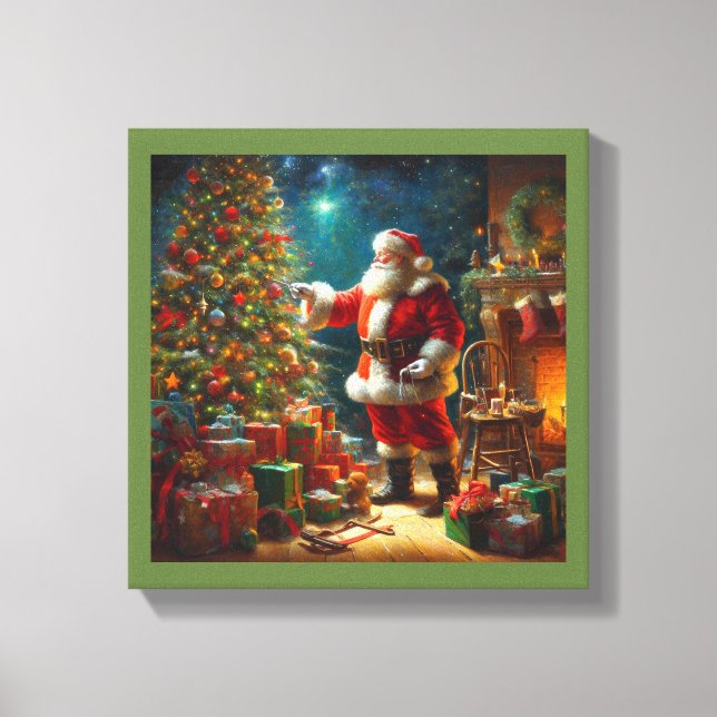 Impressão Em Tela Papai Noel de Natal 1 (Frente)