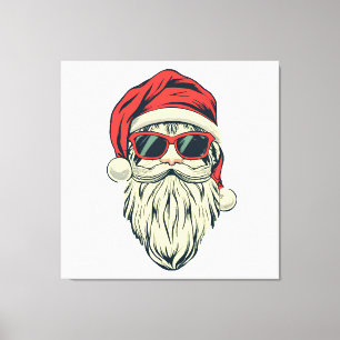 Impressão Em Tela papai noel de óculos