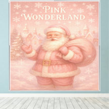Papai Noel do Encantado Mundo Cor-de-Rosa