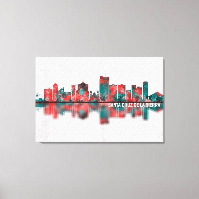 Impressão Em Tela Papais noeis Cruz de la Sierra Bolivia Skyline (Frente)
