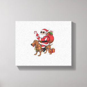 Impressão Em Tela Papais noeis de Iluminação Xmas que Andam pelo Cri