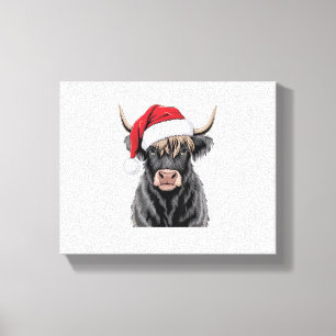Impressão Em Tela Papais noeis de Vaca das Terras do Natal