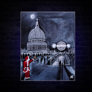 Impressão Em Tela Papais noeis em Londres Painting por Alfred Fox