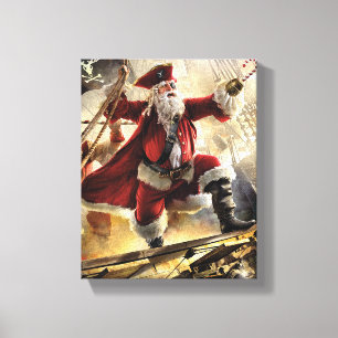 Impressão Em Tela Papais noeis piratas